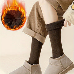 Solid Calf Socks Knee High Women's Stockings & Hosiery