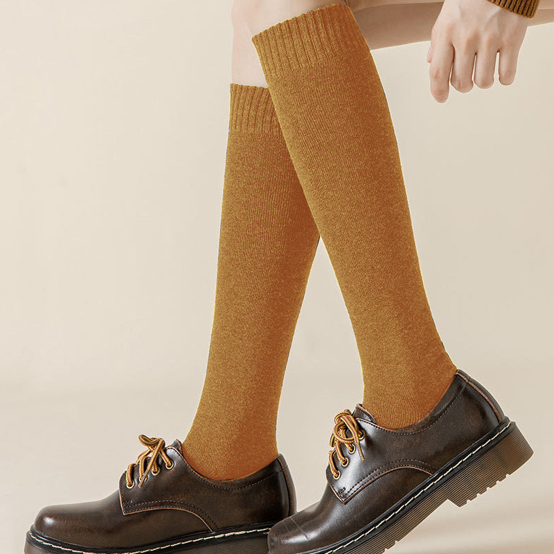 Solid Calf Socks Knee High Women's Stockings & Hosiery