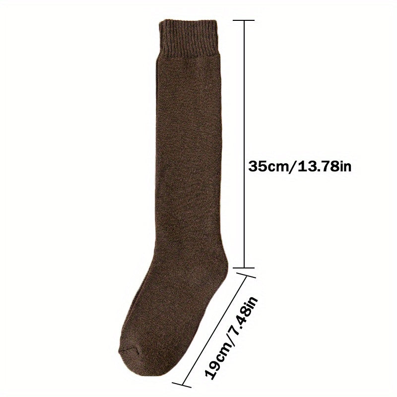Solid Calf Socks Knee High Women's Stockings & Hosiery