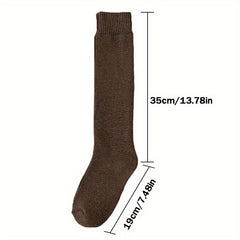 Solid Calf Socks Knee High Women's Stockings & Hosiery