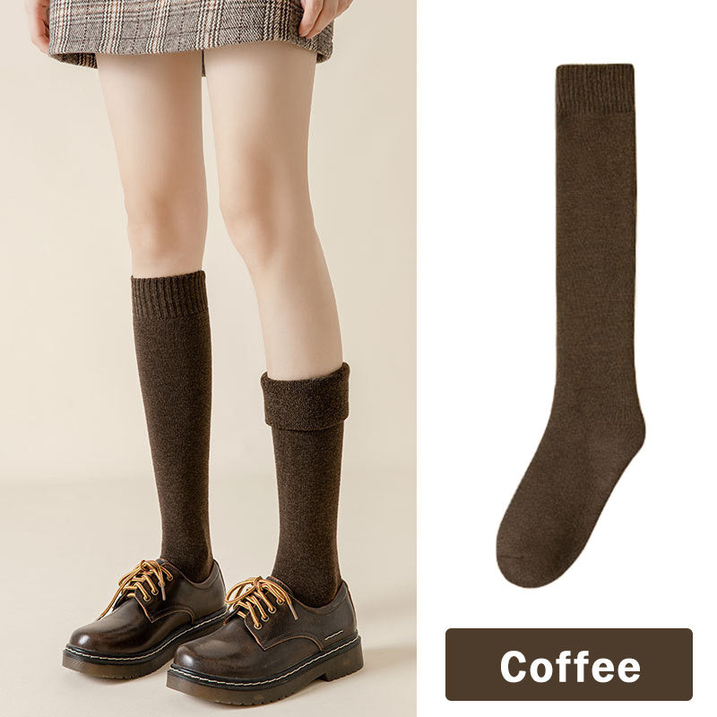 Solid Calf Socks Knee High Women's Stockings & Hosiery