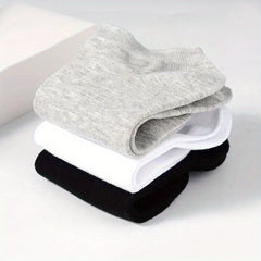 5 Pairs Ankle Socks Solid Cotton Sports Socks Low Cut