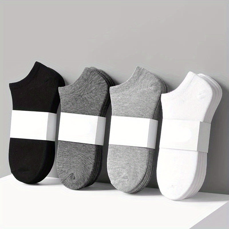 5 Pairs Ankle Socks Solid Cotton Sports Socks Low Cut