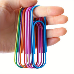12pcs Multicolored Jumbo Paper Clips 100mm Large Paperclips For Office & School