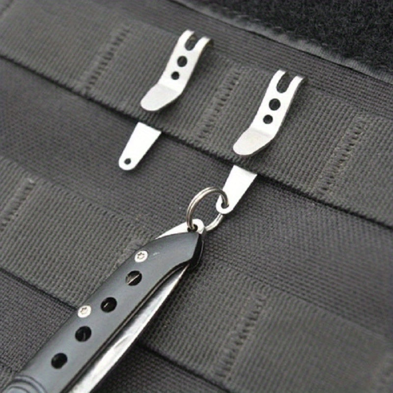 2pcs Stainless Steel Metal Clip Bag Waist Belt Hanging Clip