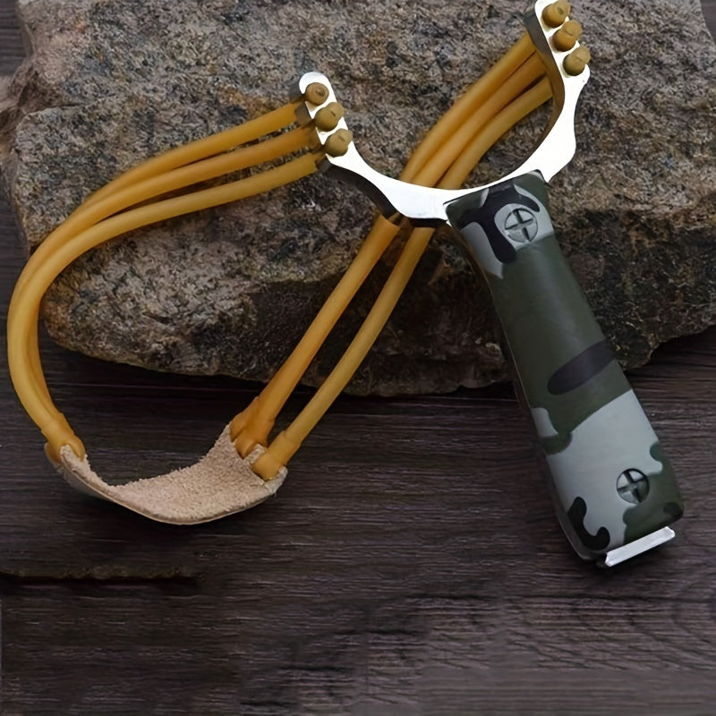 Camo Handle Slingshot for Practice with Rubber Band