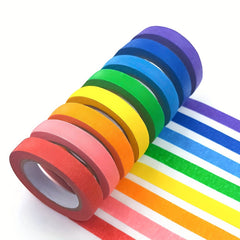 8pcs Rainbow Painter's Tape Children's Art Supplies 1 Masking Tape Small Size