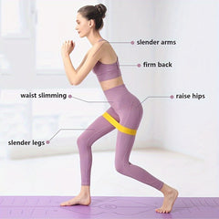 5pcs Yoga Stretching Bands - 5 Resistance Levels Fitness Bands