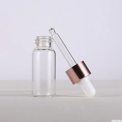 10 Mini Dropper Bottles Aromatherapy Rose Cap Reagent Pipettes Bottles
