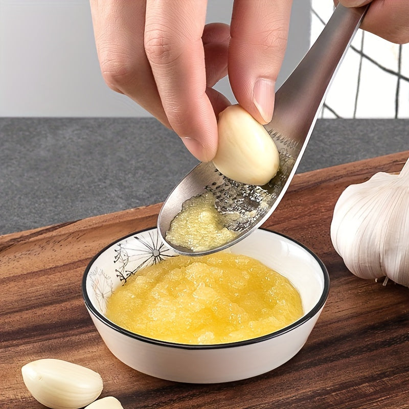 Stainless Steel Ginger Grinding Spoon Garlic Puree Tool