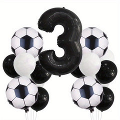 17pcs Football Theme Kids Birthday Party Decor Set