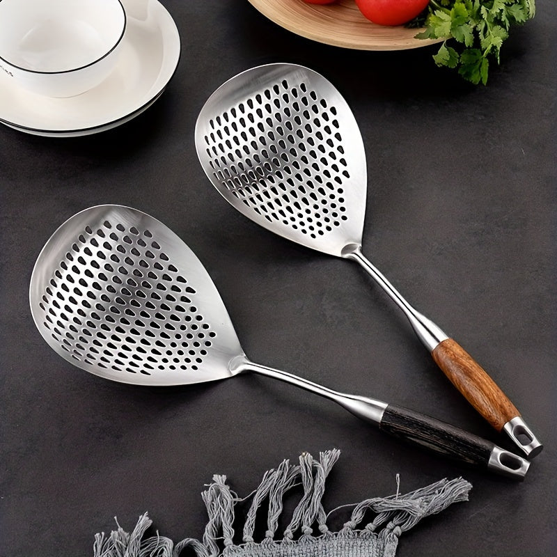304 Stainless Steel Kitchen Strainer Heat Resistant Skimmer with Long Handle
