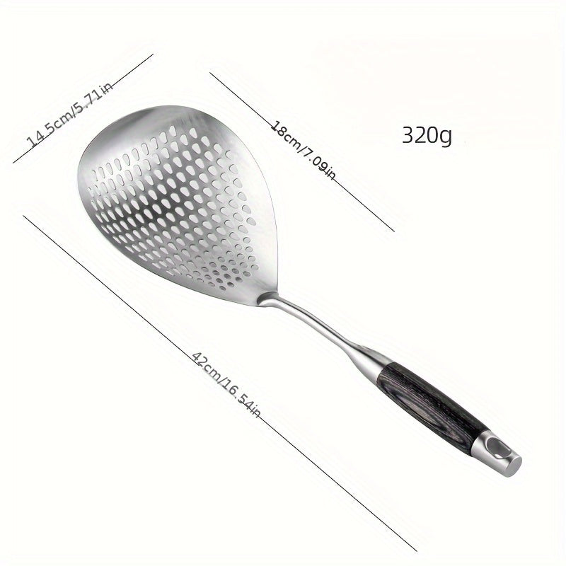 304 Stainless Steel Kitchen Strainer Heat Resistant Skimmer with Long Handle