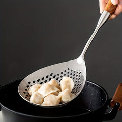304 Stainless Steel Kitchen Strainer Heat Resistant Skimmer with Long Handle