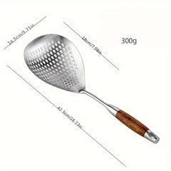 304 Stainless Steel Kitchen Strainer Heat Resistant Skimmer with Long Handle