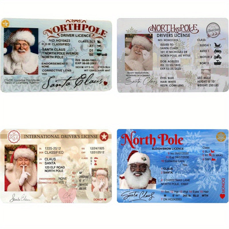 4pcs Santa Claus Virtual Sled Christmas Game Props