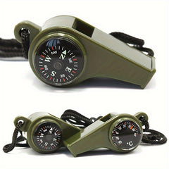 3-in-1 Whistle with Compass Survival Tool