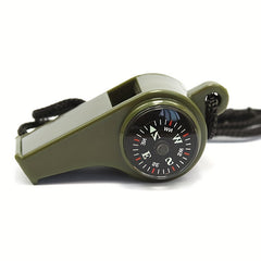 3-in-1 Whistle with Compass Survival Tool