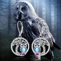 Retro Owl Hollow Pendant Earrings for Women