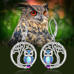 Retro Owl Hollow Pendant Earrings for Women