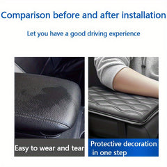 Universal Car Armrest Mat Faux Leather Dust-proof Cushion Cover Protector