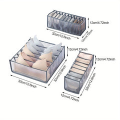 Mesh Drawer Organizer 6-11 Grids Storage Box for Closet