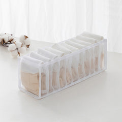 Mesh Drawer Organizer 6-11 Grids Storage Box for Closet