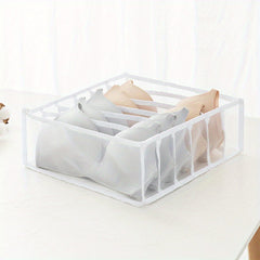 Mesh Drawer Organizer 6-11 Grids Storage Box for Closet