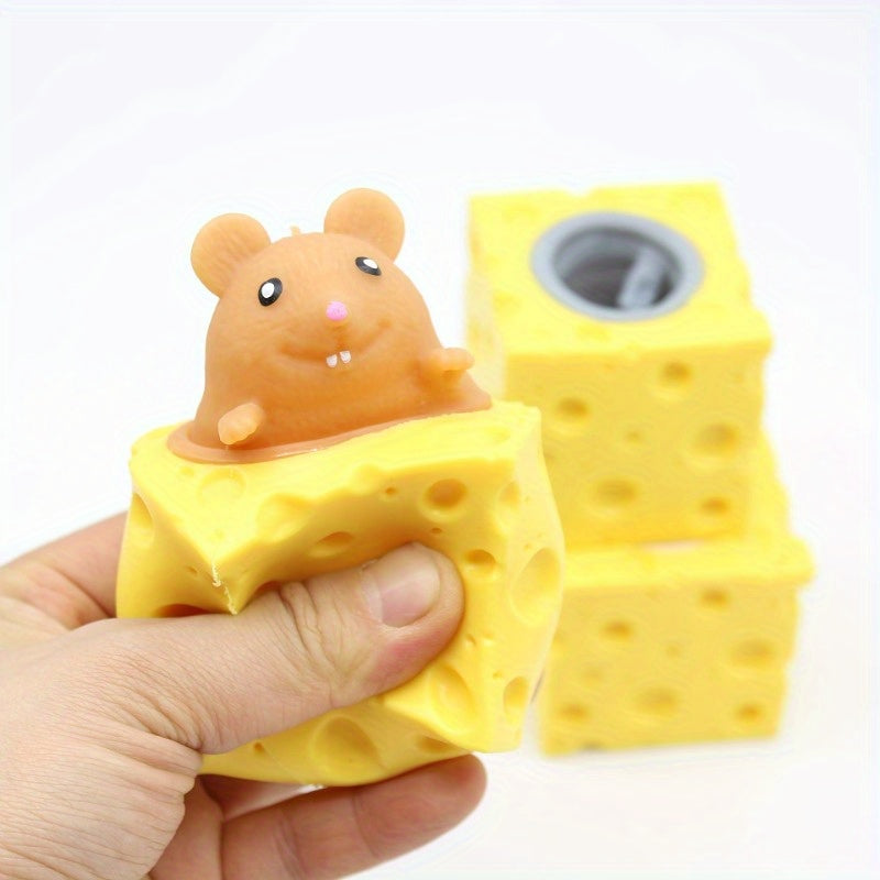 Creative Cheese Mouse Cup Pinch Music Squeeze Squirrel Toy