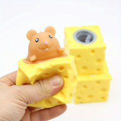 Creative Cheese Mouse Cup Pinch Music Squeeze Squirrel Toy