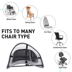 Ice Silk Mesh Car Seat Back Cushion Lumbar Support Pad