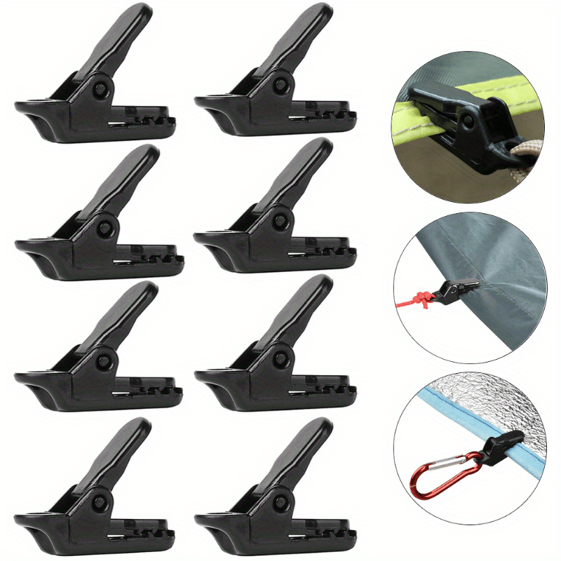 10pcs Awning Clamp Tarp Clips Snap Hangers Tent Camping Tighten Tool
