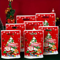 10pcs Christmas Party Gift Bag Small Business Supplies Craft Tote Bag