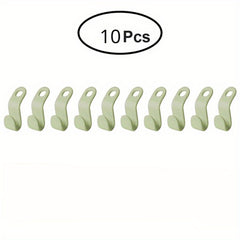 10pcs Wardrobe Hanger Hooks Organizer Connect Multifunction Cascading Plastic