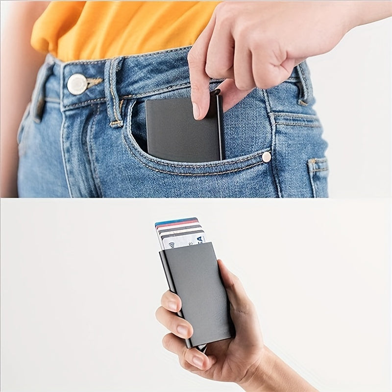 Anti theft ID Credit Card Holder Aluminium Metal Wallets Pocket Case