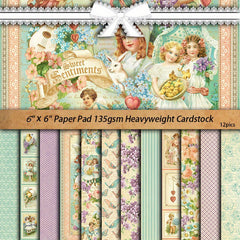 12pcs Retro Flower Cluster Paper Journal Decoration DIY Tools Student Stationery