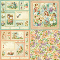 12pcs Retro Flower Cluster Paper Journal Decoration DIY Tools Student Stationery