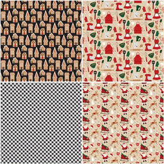 12pcs Large Size Christmas Bakery Paper Retro Journal Decoration Diy Tools