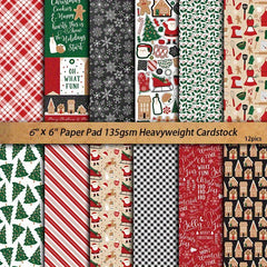12pcs Large Size Christmas Bakery Paper Retro Journal - DIY Gift for Adults