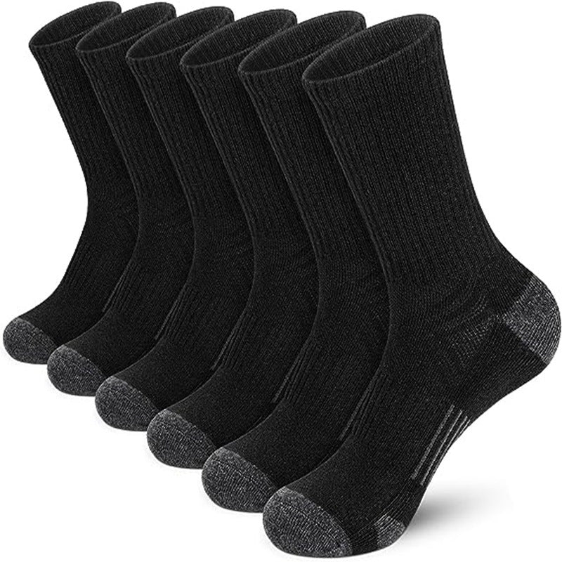 Men's Crew Sport Socks Non Slip Shock Absorption Breathable Sweat Wicking Socks