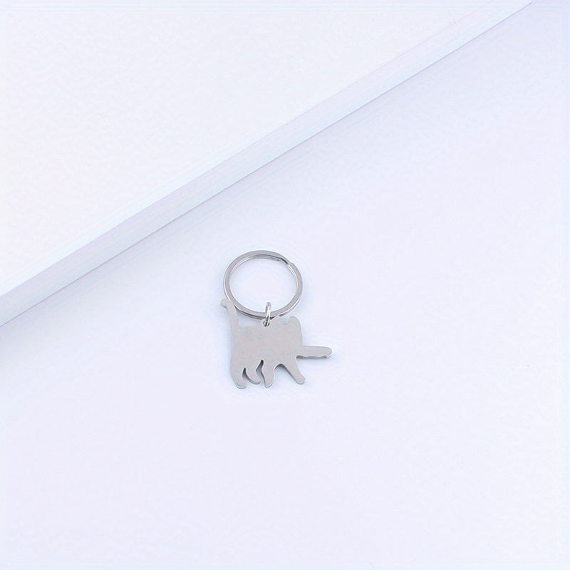 Cartoon Cat Keychain Anti-lost Backpack Keyring Small Pendant