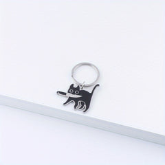 Cartoon Cat Keychain Anti-lost Backpack Keyring Small Pendant