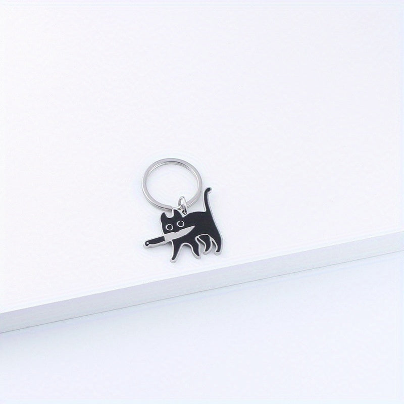 Cartoon Cat Keychain Anti-lost Backpack Keyring Small Pendant