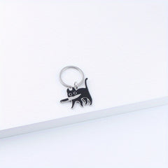 Cartoon Cat Keychain Anti-lost Backpack Keyring Small Pendant