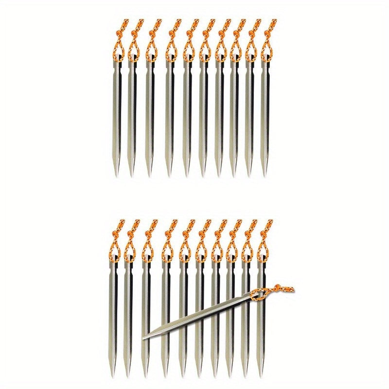 10PCS Aluminum Triangular Nails Beach Tent Ground Canopy Accessories