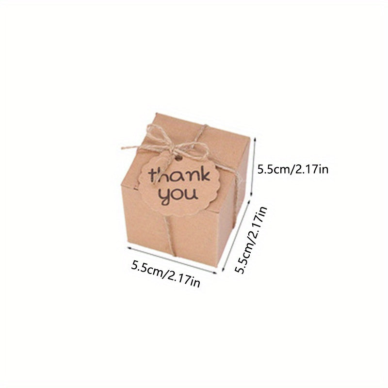 Mini Cowhide Decorative Paper DIY Candy Box for Weddings