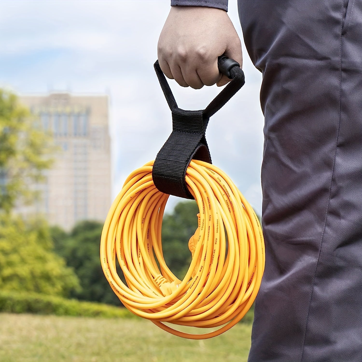 Portable Extension Cord Organizer with Carrying Handle