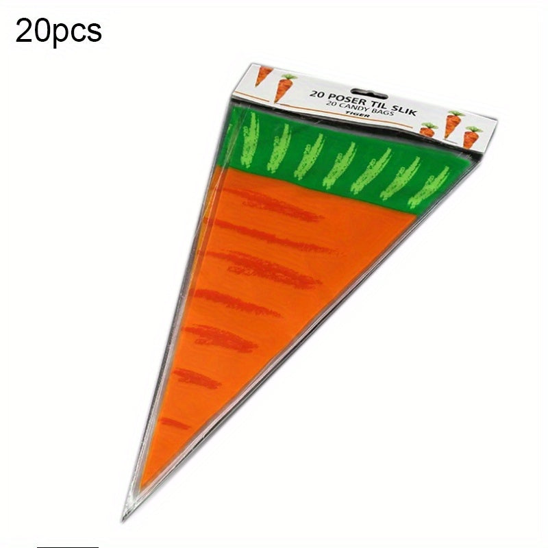 Easter Carrot Candy Bag Rabbit Carrot Cookie Gift Packing Plastic Bag