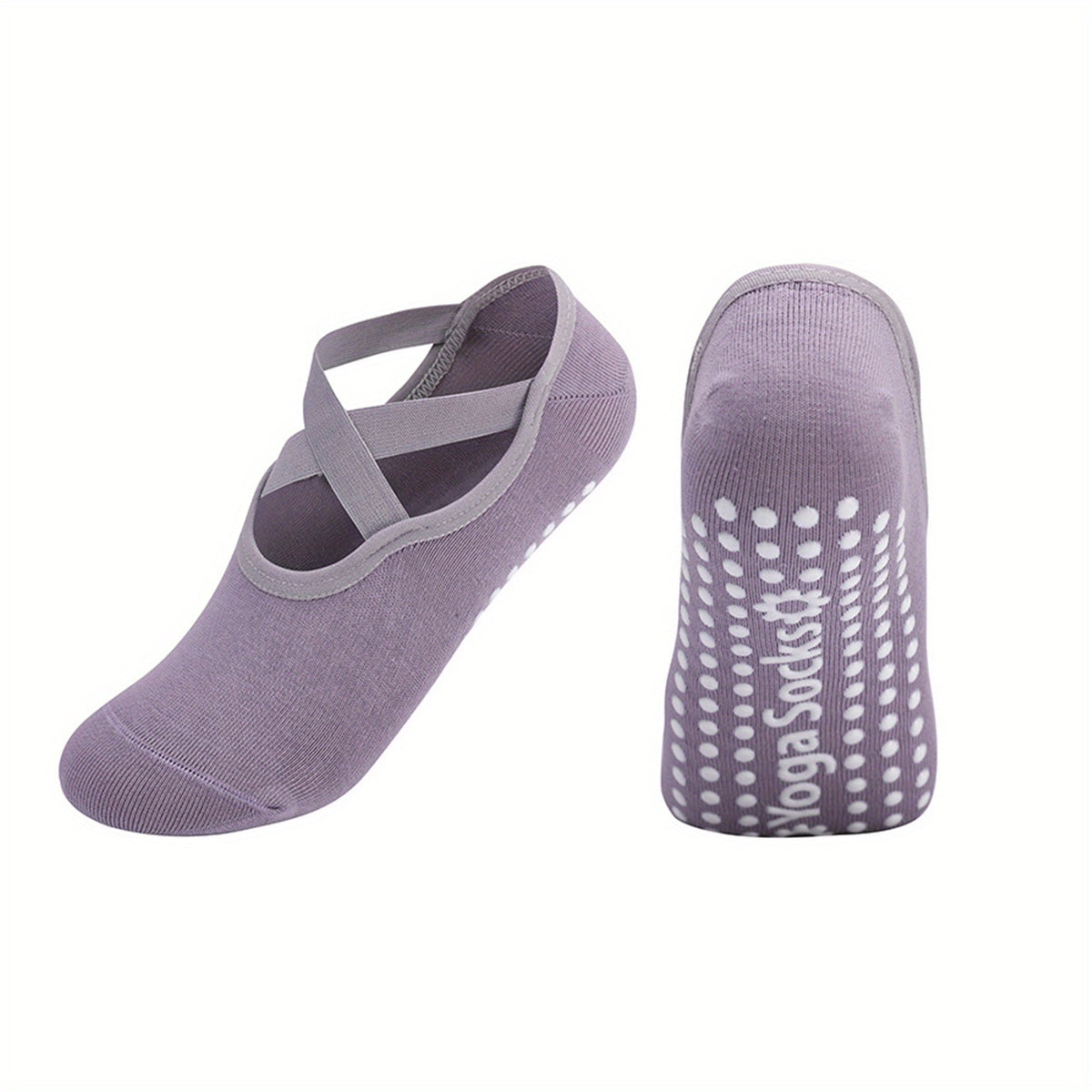 Women's Yoga Socks Non Slip Cross Strap Sports Socks with Extra Grips