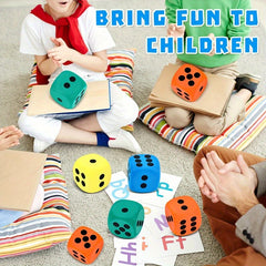 1pc Rounded Point Six Sided Interesting Dice Teaching Aid Toy Foam Square Dice